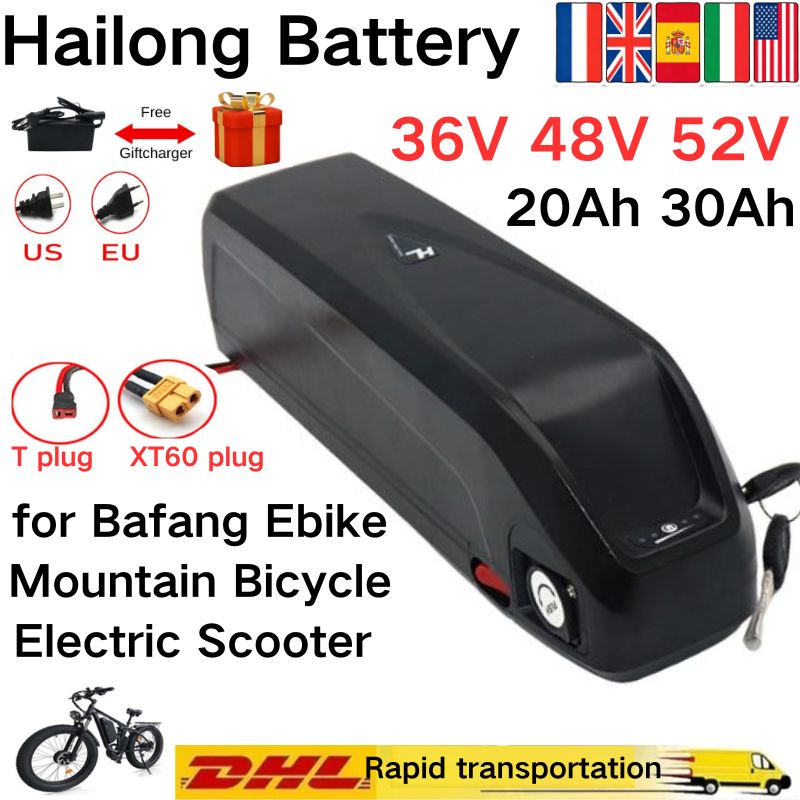 Аккумулятор Hailong 36В 48В 52 – обзор и цена Ebike Battery 48V 20Ah Hailong